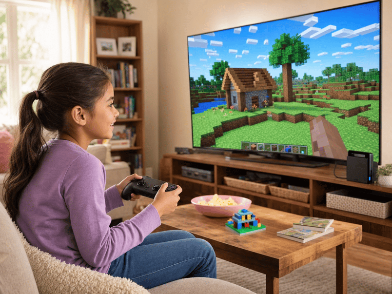 girl_playing_minecraft_home_console