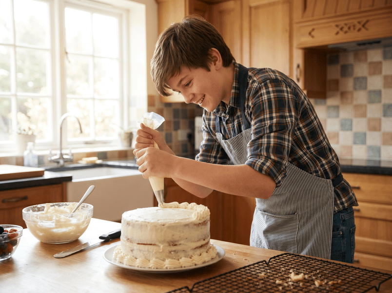 junior_high_boy_decorating_cake